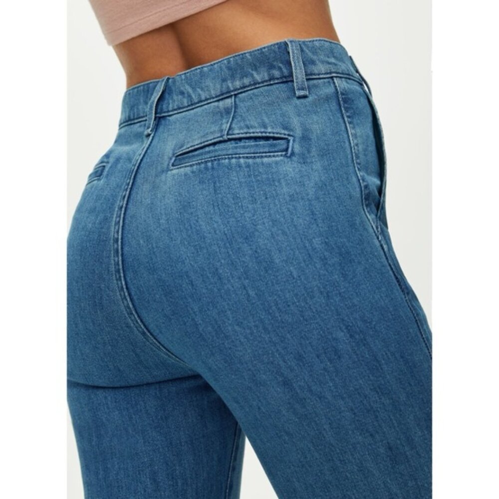 Aritzia Wilfred Cade Jeans High Rise Straight Leg Premium Organic Cotton Size 6 - Picture 3 of 13